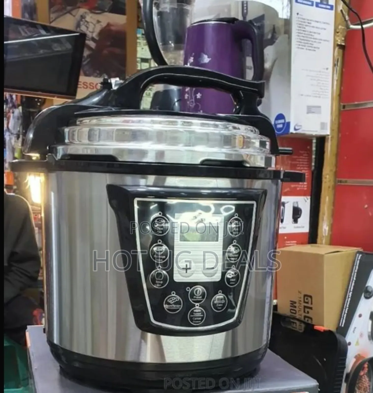 Raf 6l Stainless Steel Multifunction Electric Pressure Cooker - Silver