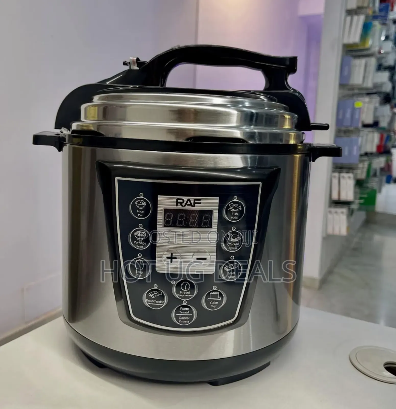 Raf 6l Stainless Steel Multifunction Electric Pressure Cooker - Silver
