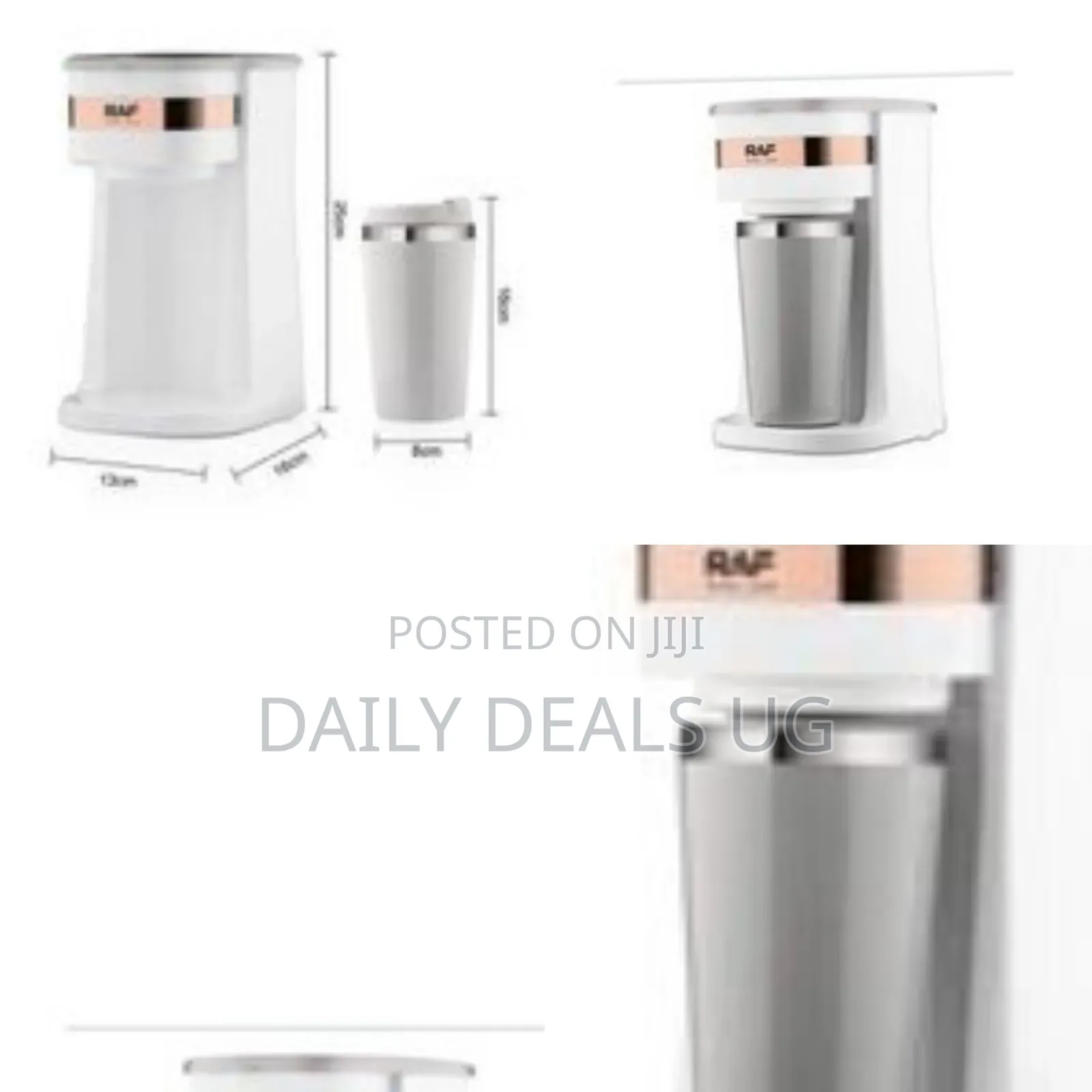 Raf R.119w Single-Serve Coffee Maker With an Included Travel Mug