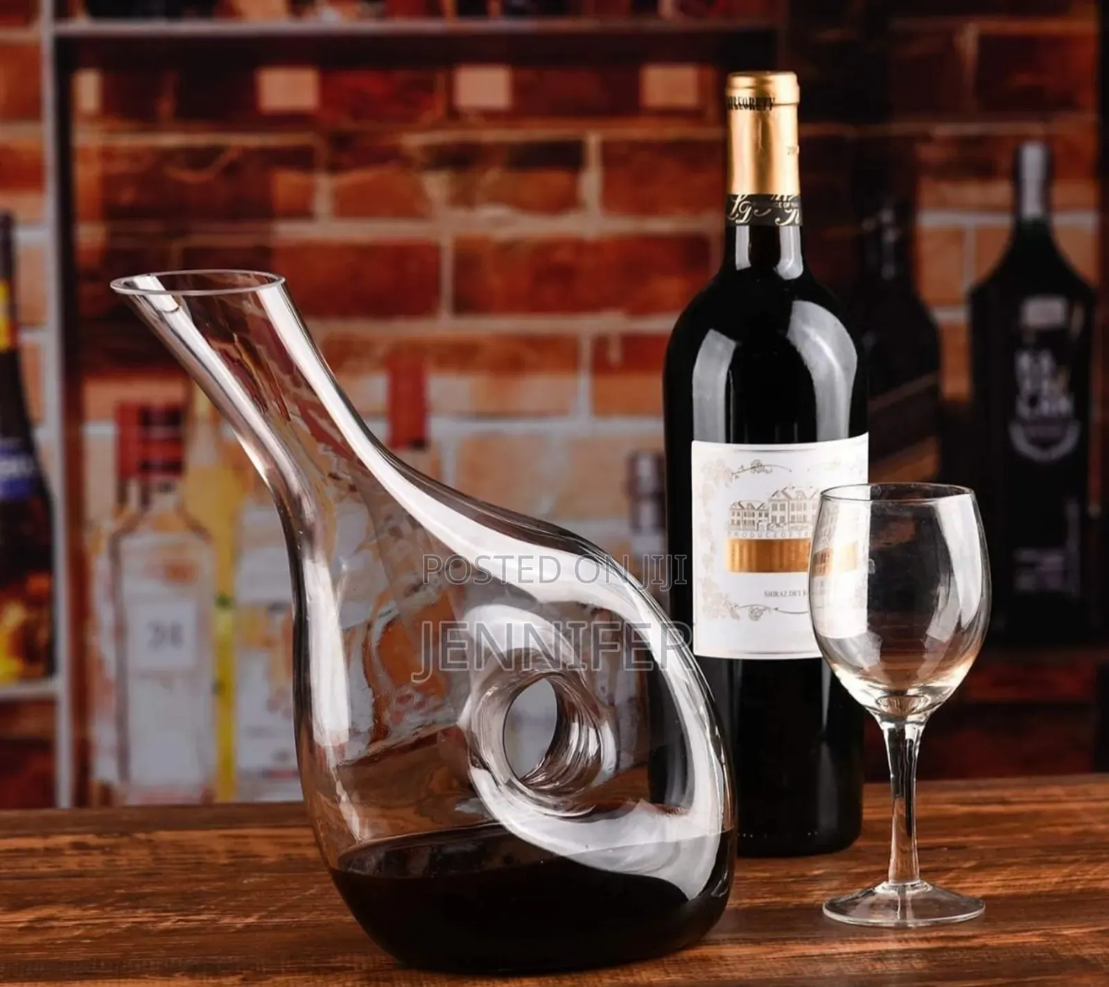 Crystal U Shape Glass Wine Decanter