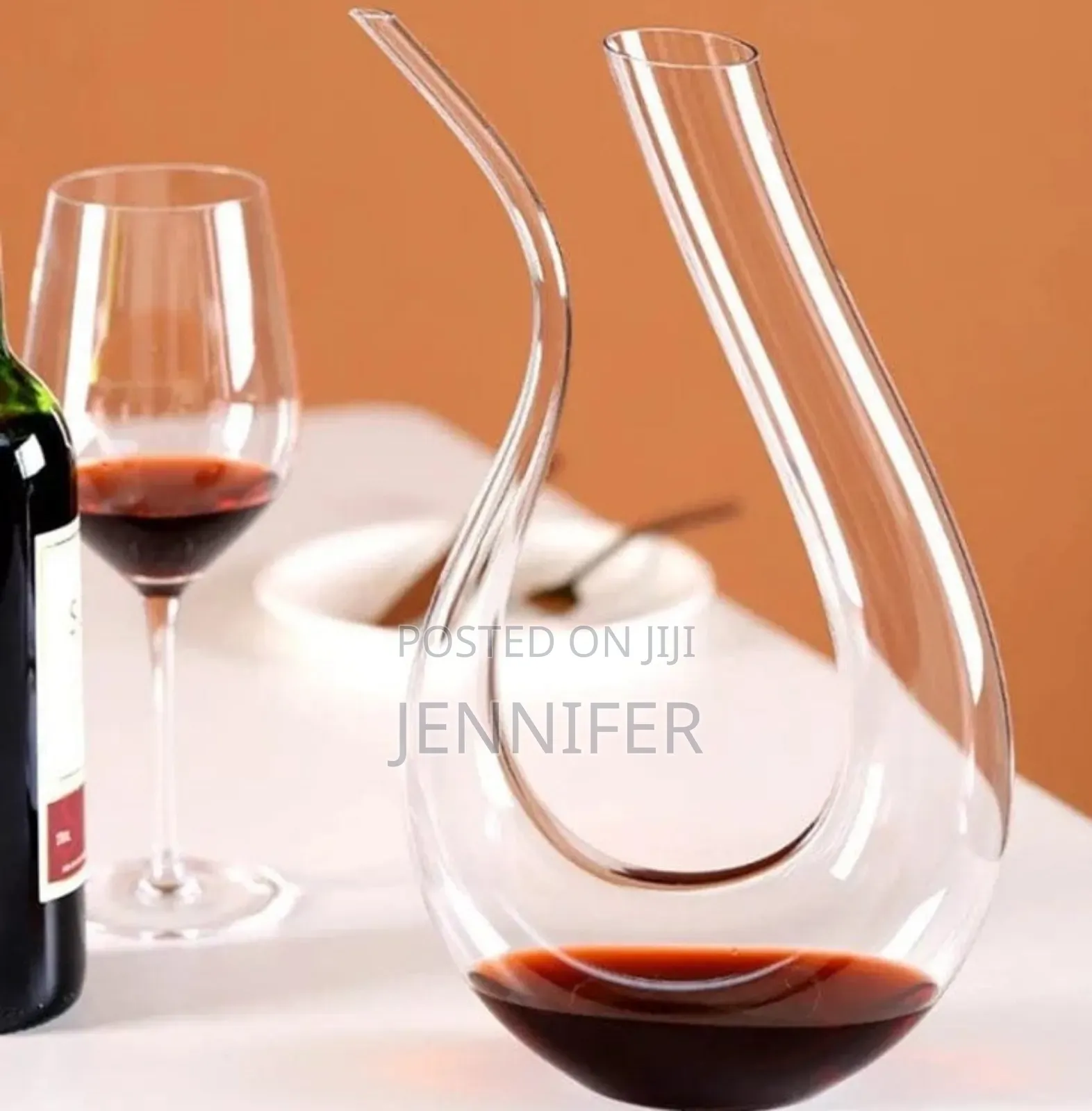 Crystal Harp Swan Shaped Handmade Crystal Wine Decanter