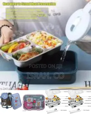 Leakproof Thermal Insulation 3 Compartment Bear Lunch Boxes Reusable