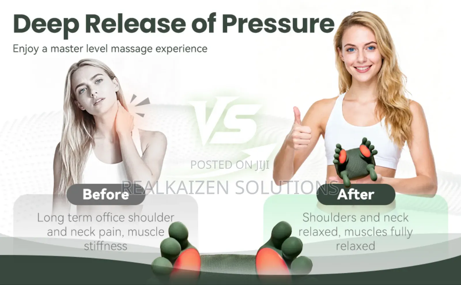Siaasoo 3d Kneading Neck| Shoulder | Leg Massager Just Like Fingers