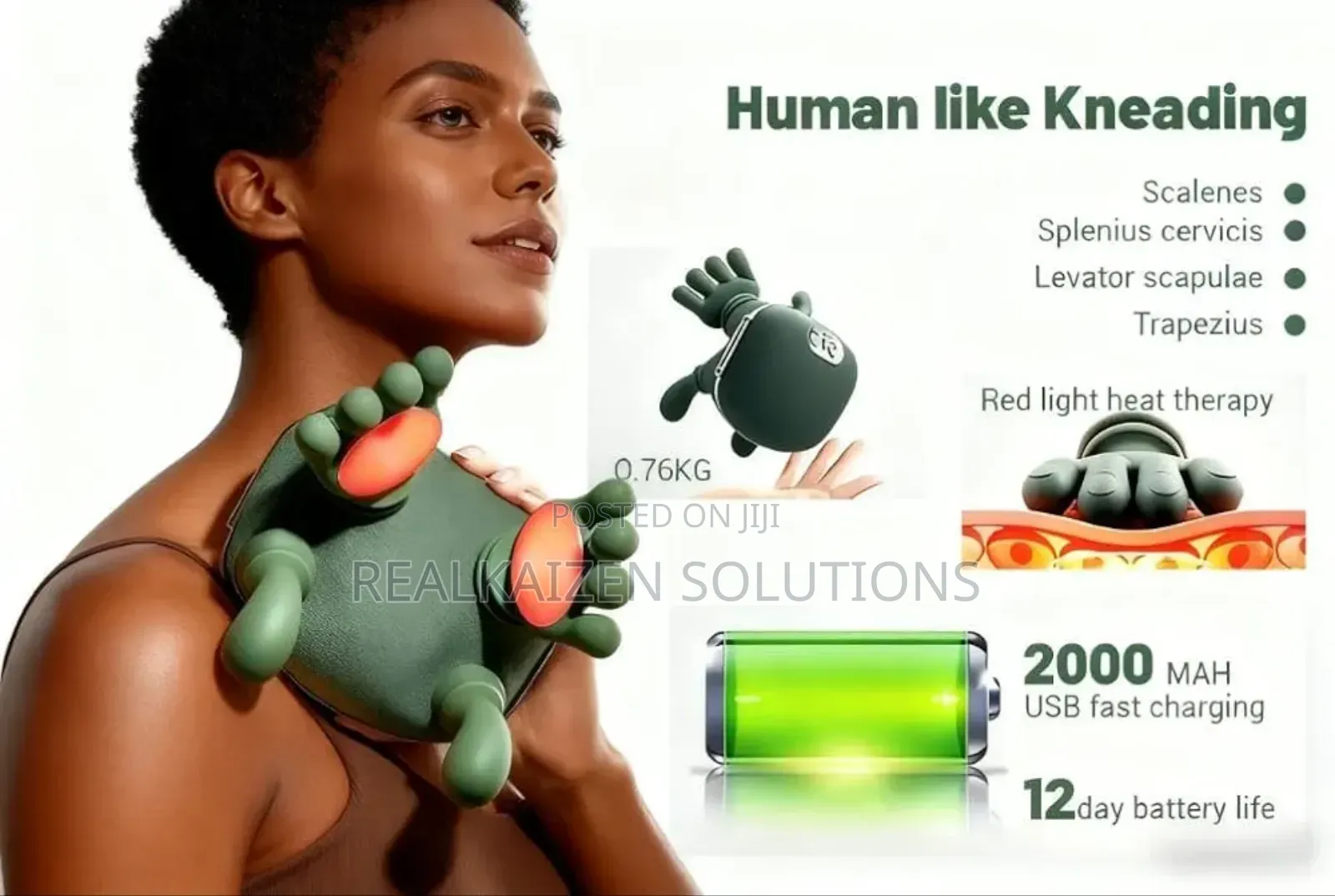 Siaasoo 3d Kneading Neck| Shoulder | Leg Massager Just Like Fingers
