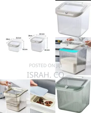 10 Litre Dry Food Dispenser Container Flip Transparent Kitchen Sealed