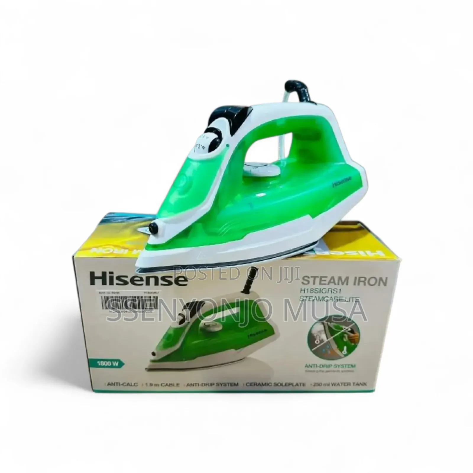 Hisense Steam Iron Steamcare Lite - 1800w, Anti-Drip, 1.9m.