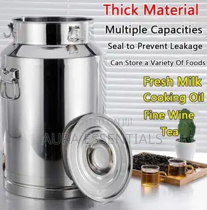 10 Litres Multifunctional Stainless Steel Airtight Milk Can
