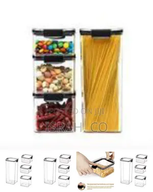 6 Piece Tight Stackable Cereal Storage Containers