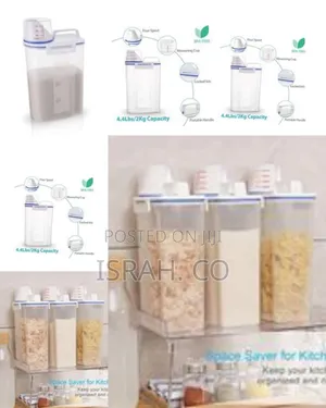 2 Litre Plastic Food Storage Rice Cereal Container Bin