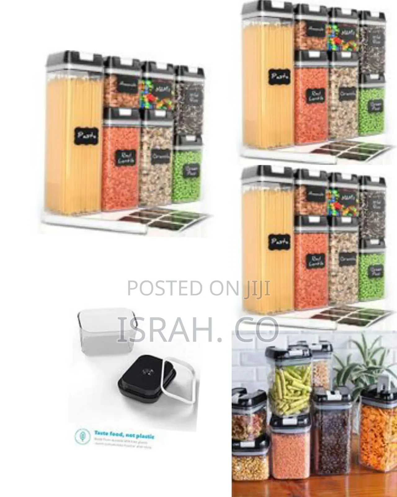 Airtight Food Storage Containers 7-Piece Pantry Organization Canister-