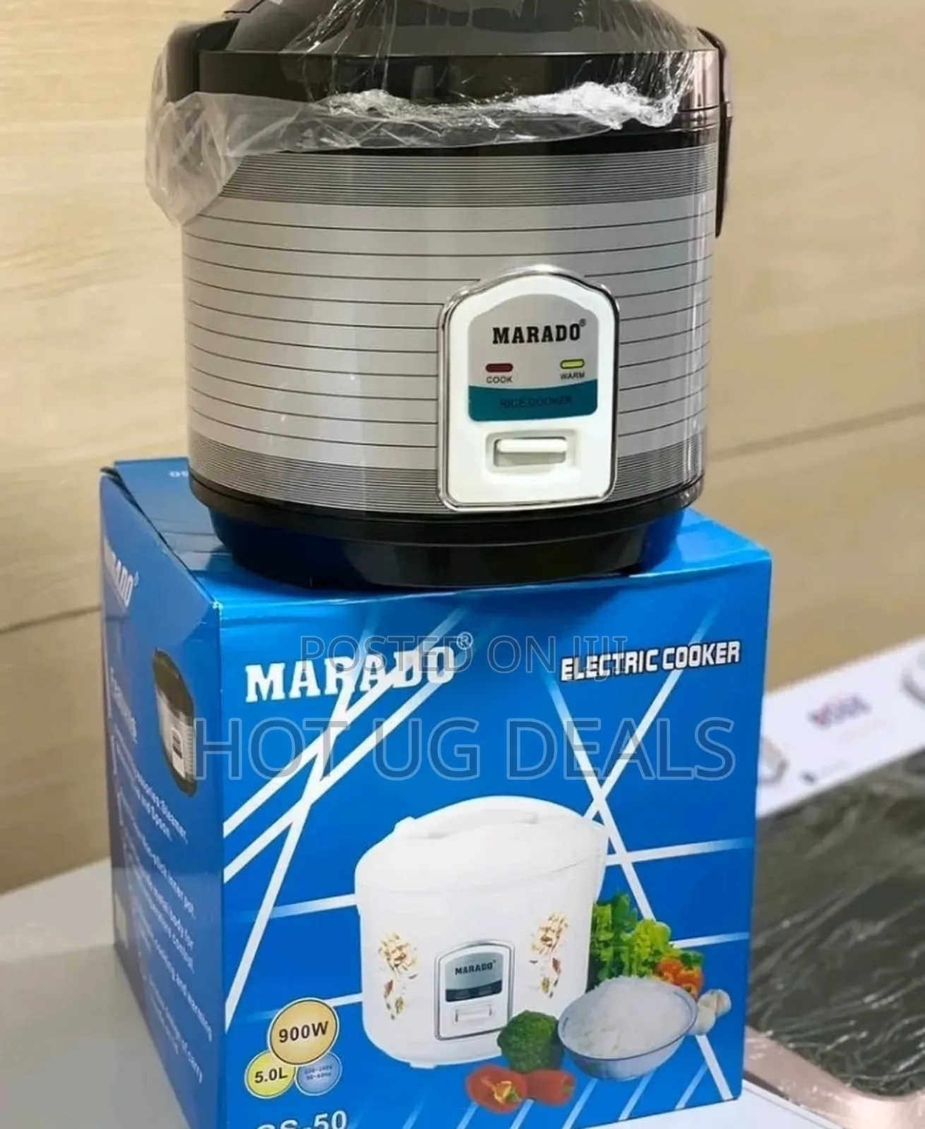 Marado Electric Rice Cooker - 5litres- Black
