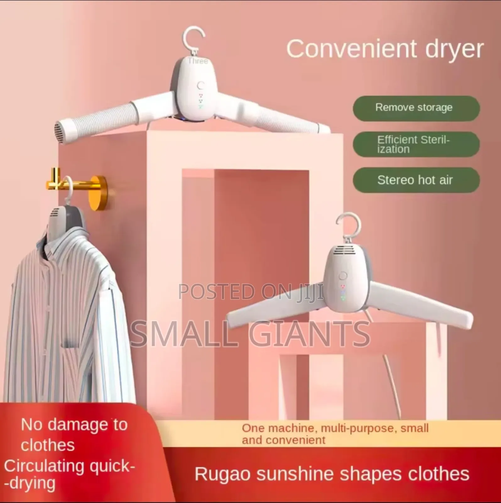 2-in-1 Portable Electric Clothes and Shoe Dryer Hanger