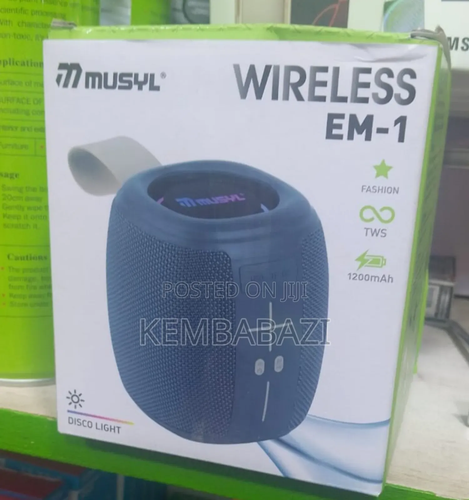 Musyl Em-1 Portable Wireless Speaker.