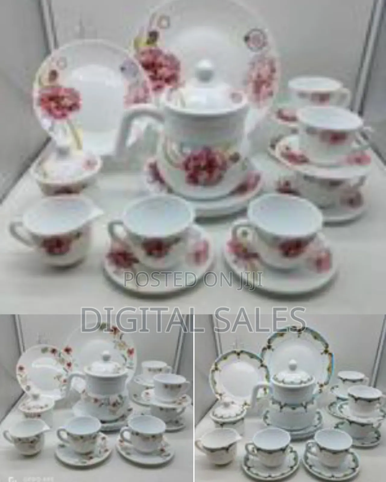 24-Piece Elegant Floral Tea Dinnerware Set