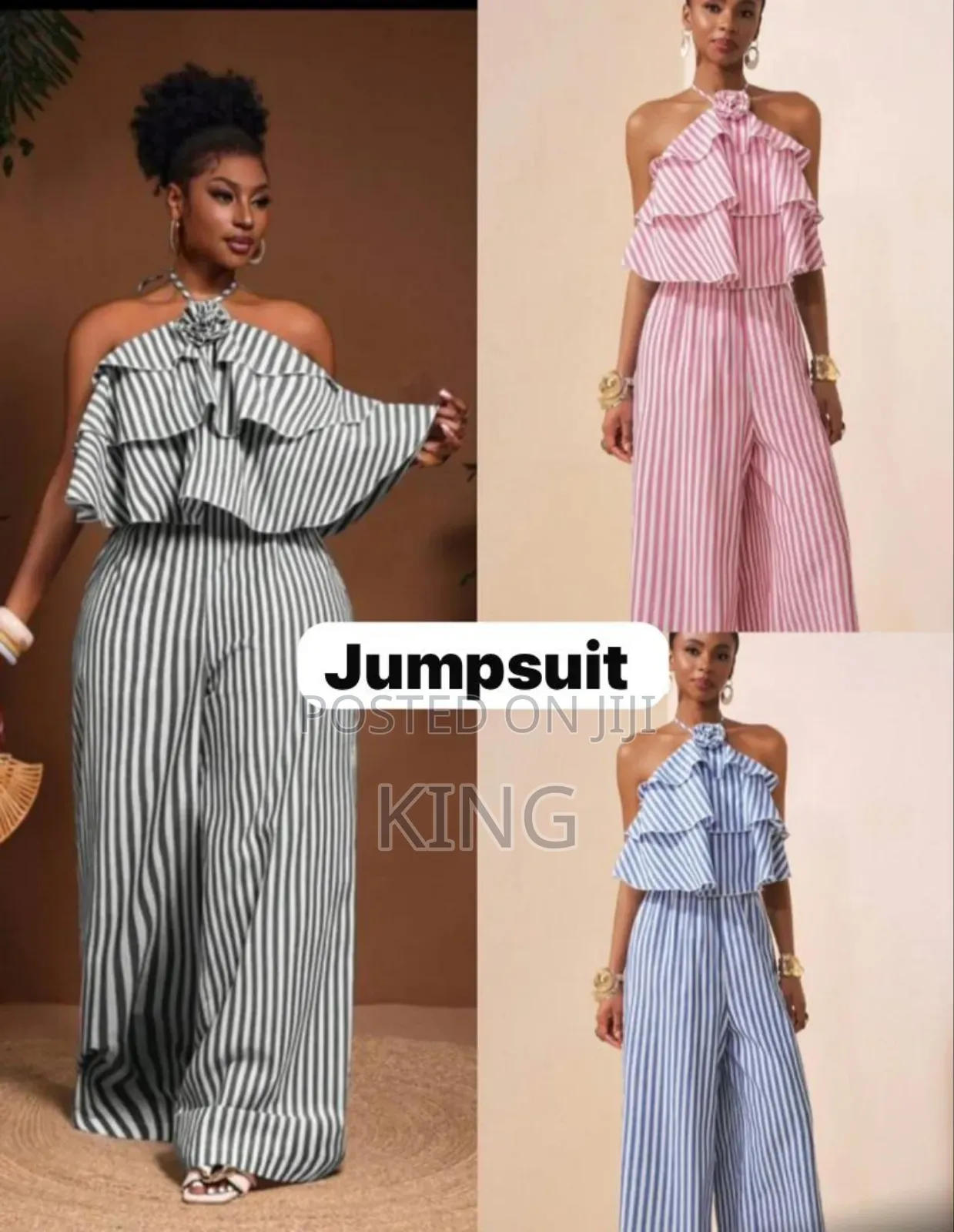 Striped Women's Jumpsuit.
