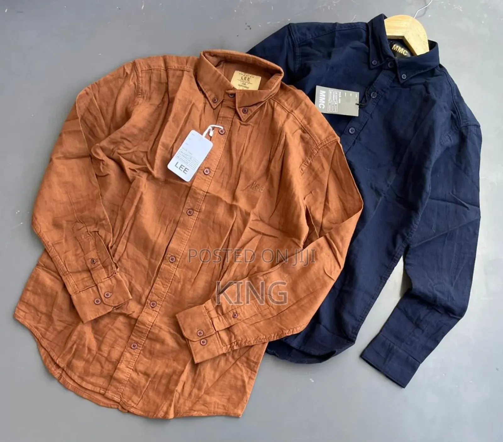 Men's Long-Sleeve Linen Shirt. Assorted Colours