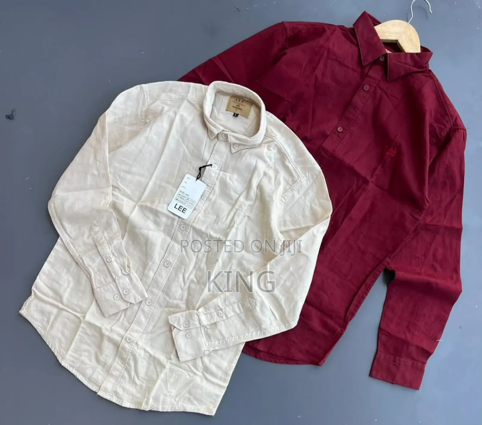 Men's Long-Sleeve Linen Shirt. Assorted Colours