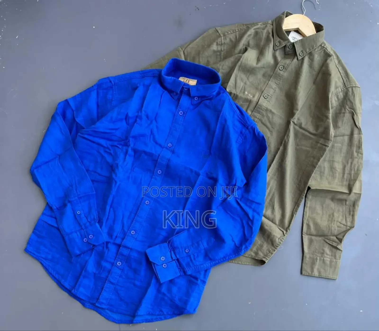 Men's Long-Sleeve Linen Shirt. Assorted Colours