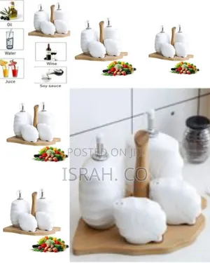 Ceramic Olive Oil and Vinegar Bottle Pot Dispenser Sauce Dust-Proof