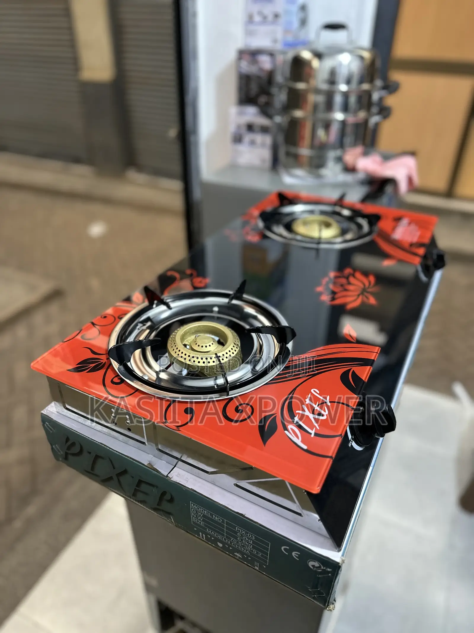 Pixel Double Gas Stove / Glass Stove
