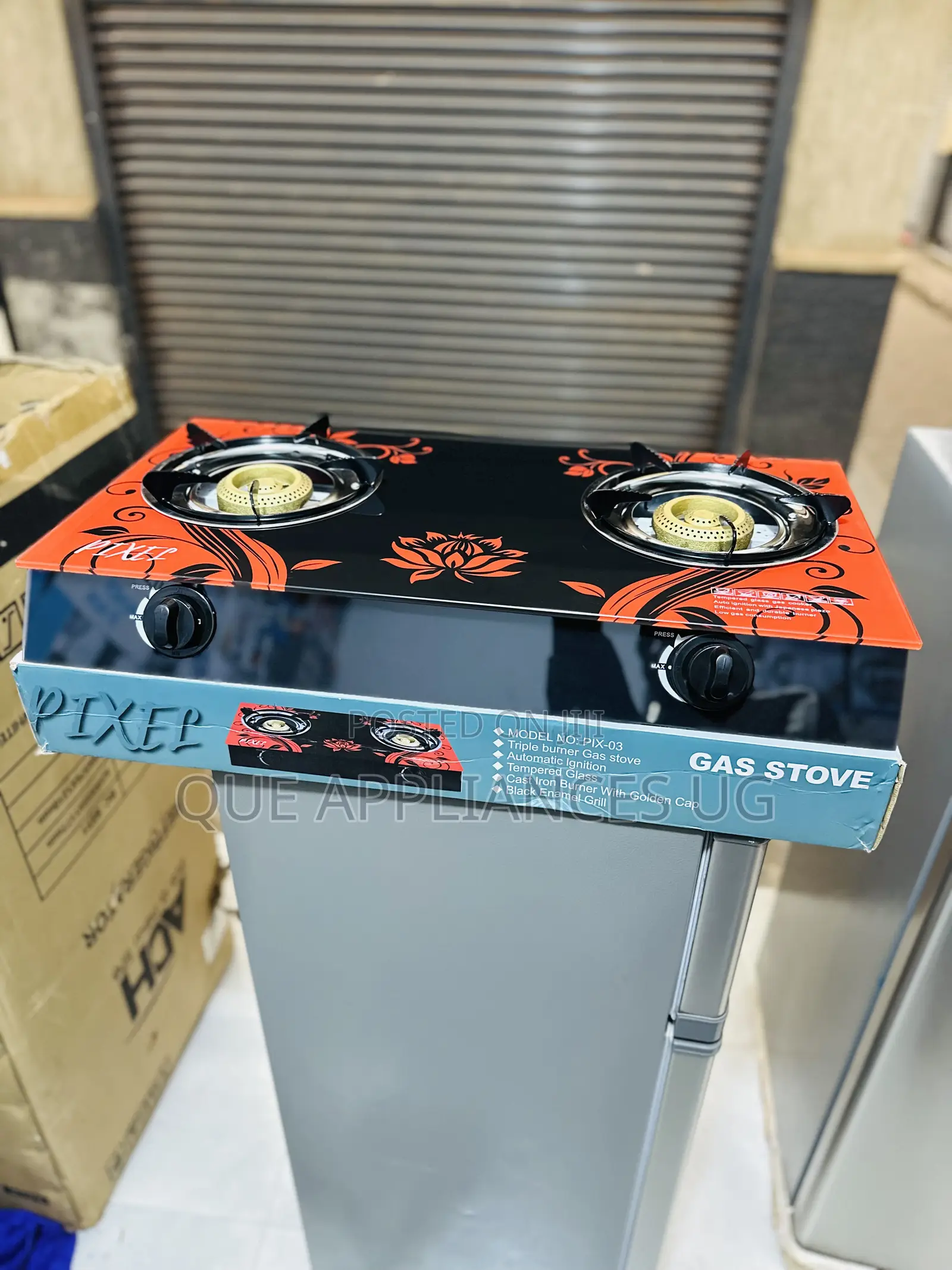 Pixel Double Gas Stove / Glass Stove