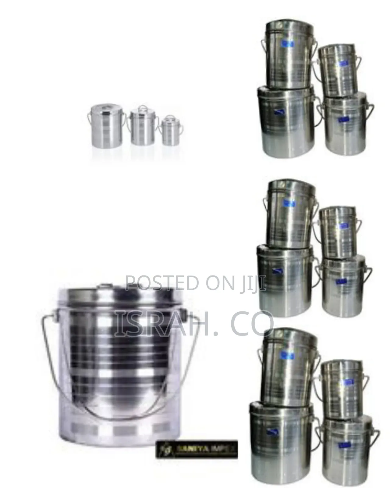 Stainless Steel Deep Tins With Lids (Set of 4) -(Capacity of 3 L,