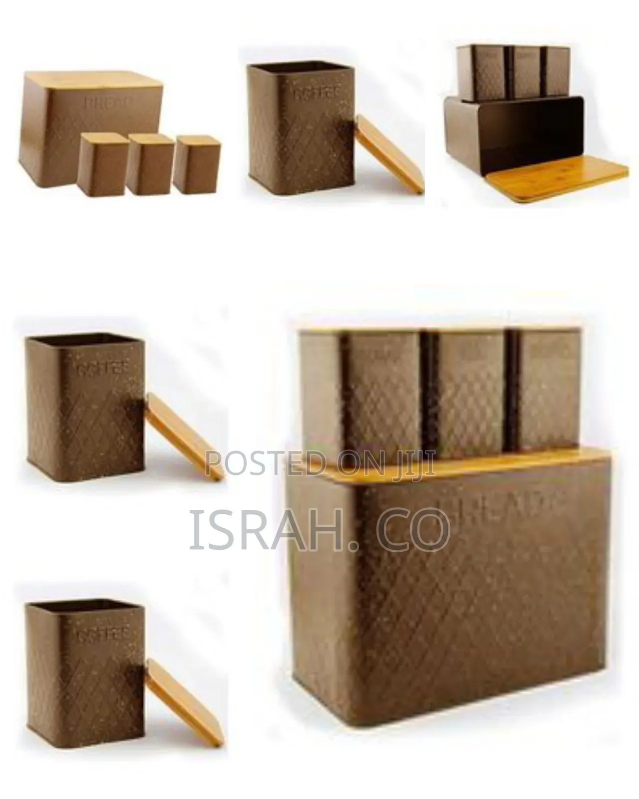 1 Piece Bread Bin and 3 Piece Sugar Bowl