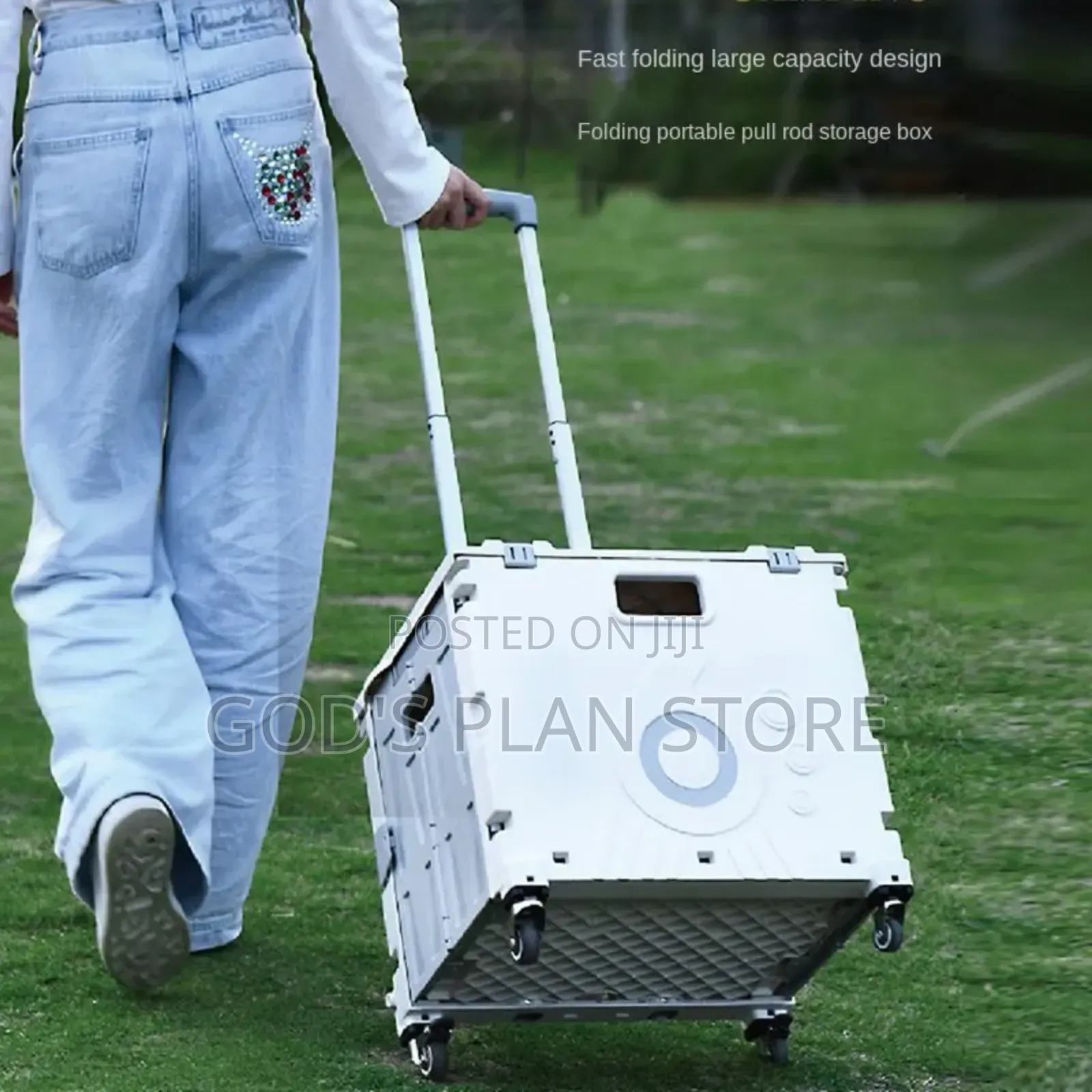 4 Rollers Plastic Foldable Utility Cart