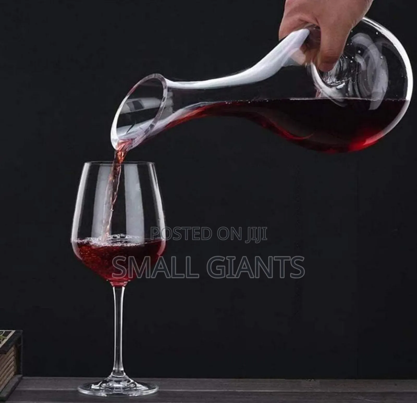 Hand-Blown, Lead-Free Crystal Glass Wine Decanter