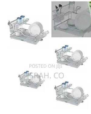 Aluminium Plate Dish Drying -2 Tier Rack With Removable Drainer