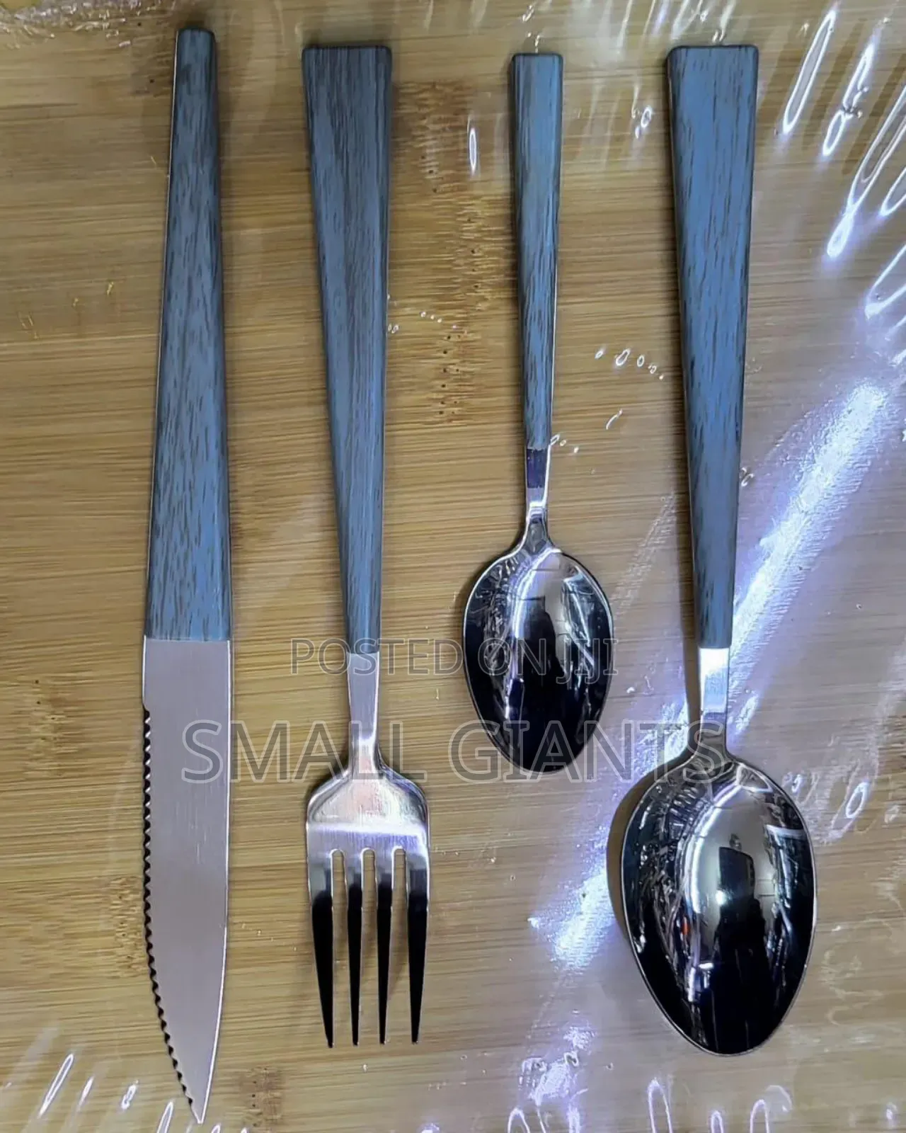 24pc Cutipol Kube Stainlesssteel Cutlery With Slater Grey Resin Handle