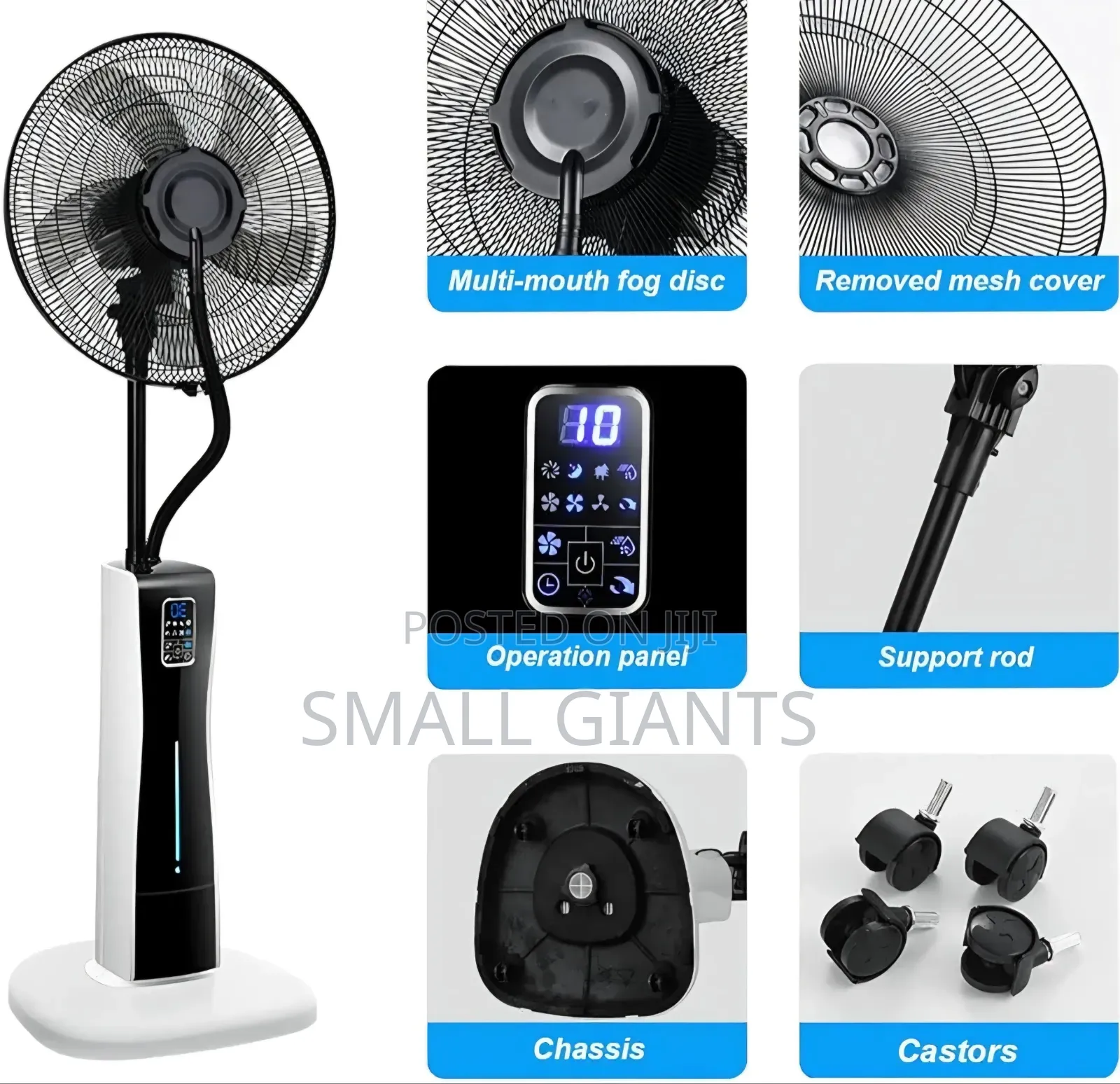 Oscillating Pedestal Fan With Mist