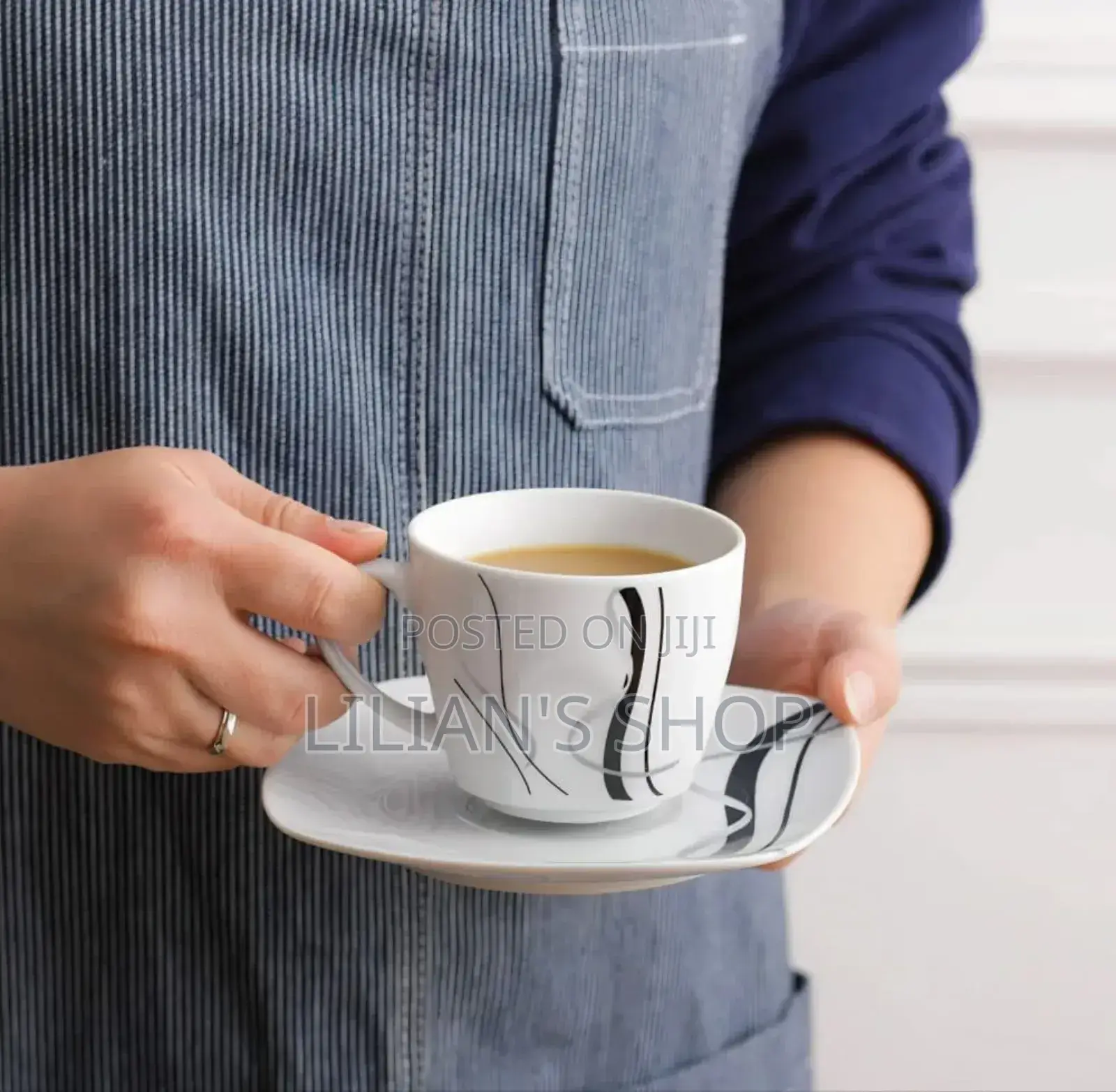 12piecea Veweet Fiona Porcelain Coffee Cups and Saucers.