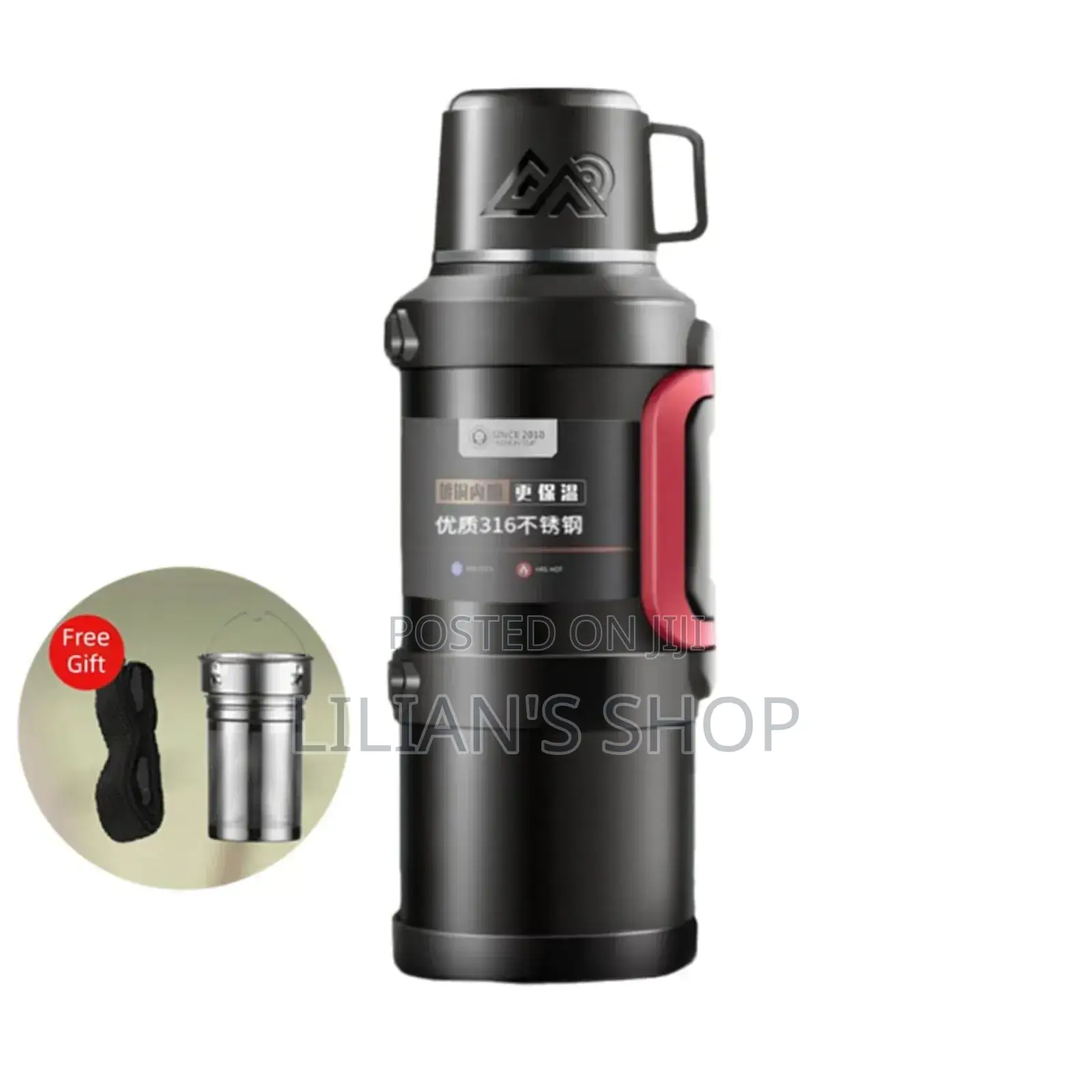 High-Capacity Stainless Steel Vacuum-Insulated Flask