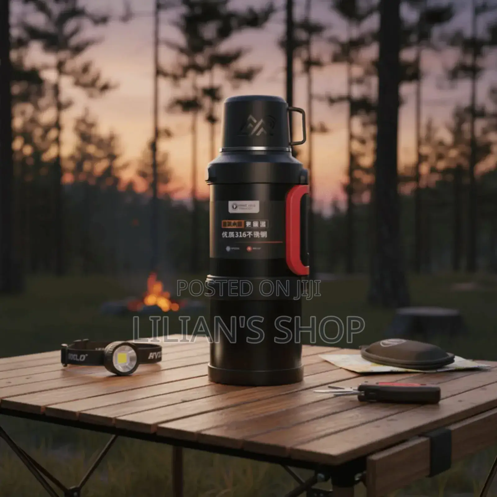 High-Capacity Stainless Steel Vacuum-Insulated Flask