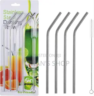 4pcs Reusable Metal Drinking Straws