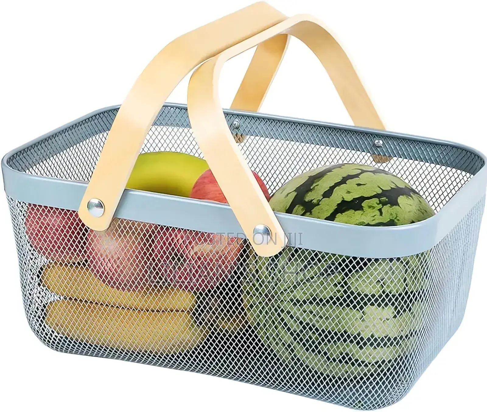 Multifunctional Metal Wire Basket For Kitchen Garden Picnic Cabinet