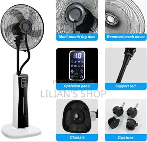 Oscillating Pedestal Fan With Mist