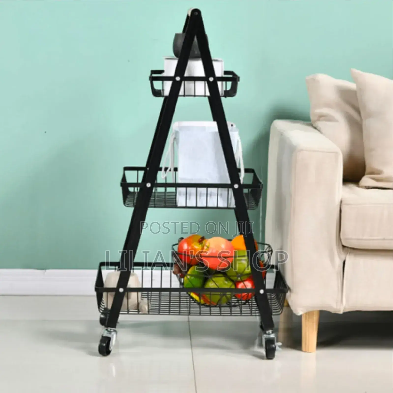 3-tier Multipurpose Rolling Storage Trolley