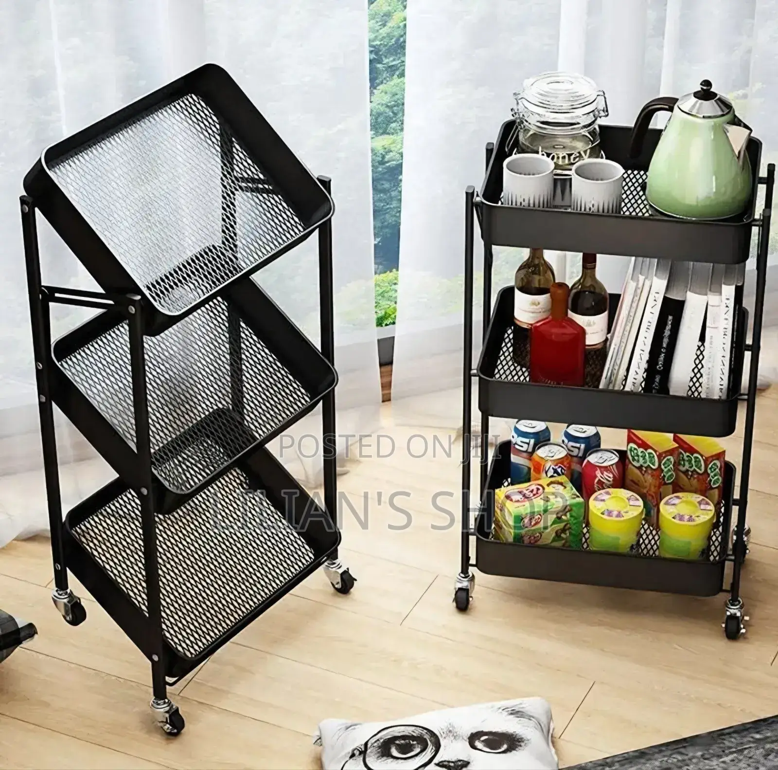 3-tier Rolling Utility Carts.