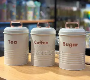 3pcs Kitchen Metallic Storage Canisters