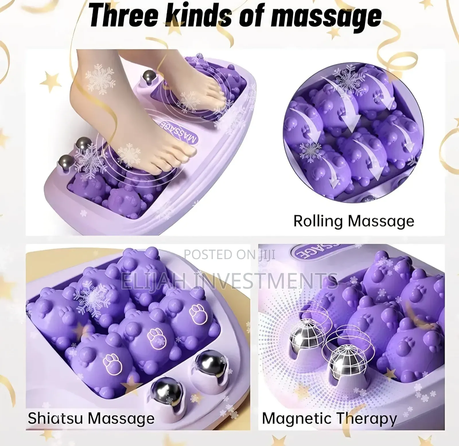 Portable Dual Foot Massage Roller.