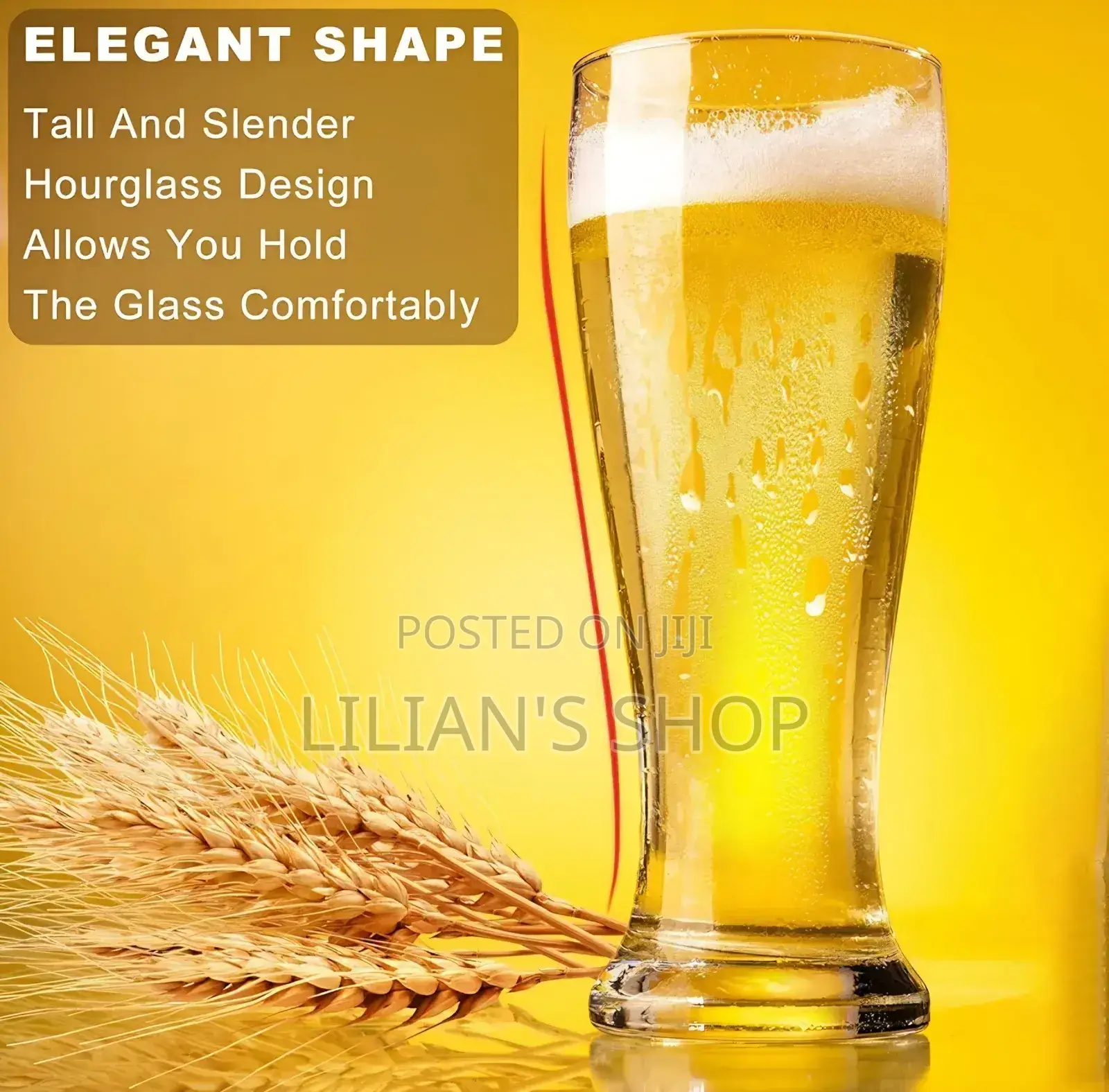 6pcs Pilsner Beer Glasses