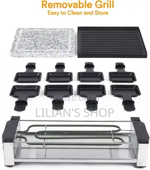 Saysonapps Raclette Grill With Granite Stone Grill Top Model SBBQ