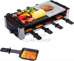 Saysonapps Raclette Grill With Granite Stone Grill Top Model SBBQ
