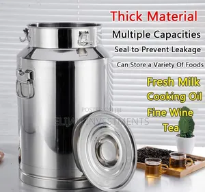 10 Litres Multifunctional Stainless Steel Airtight Milk Can