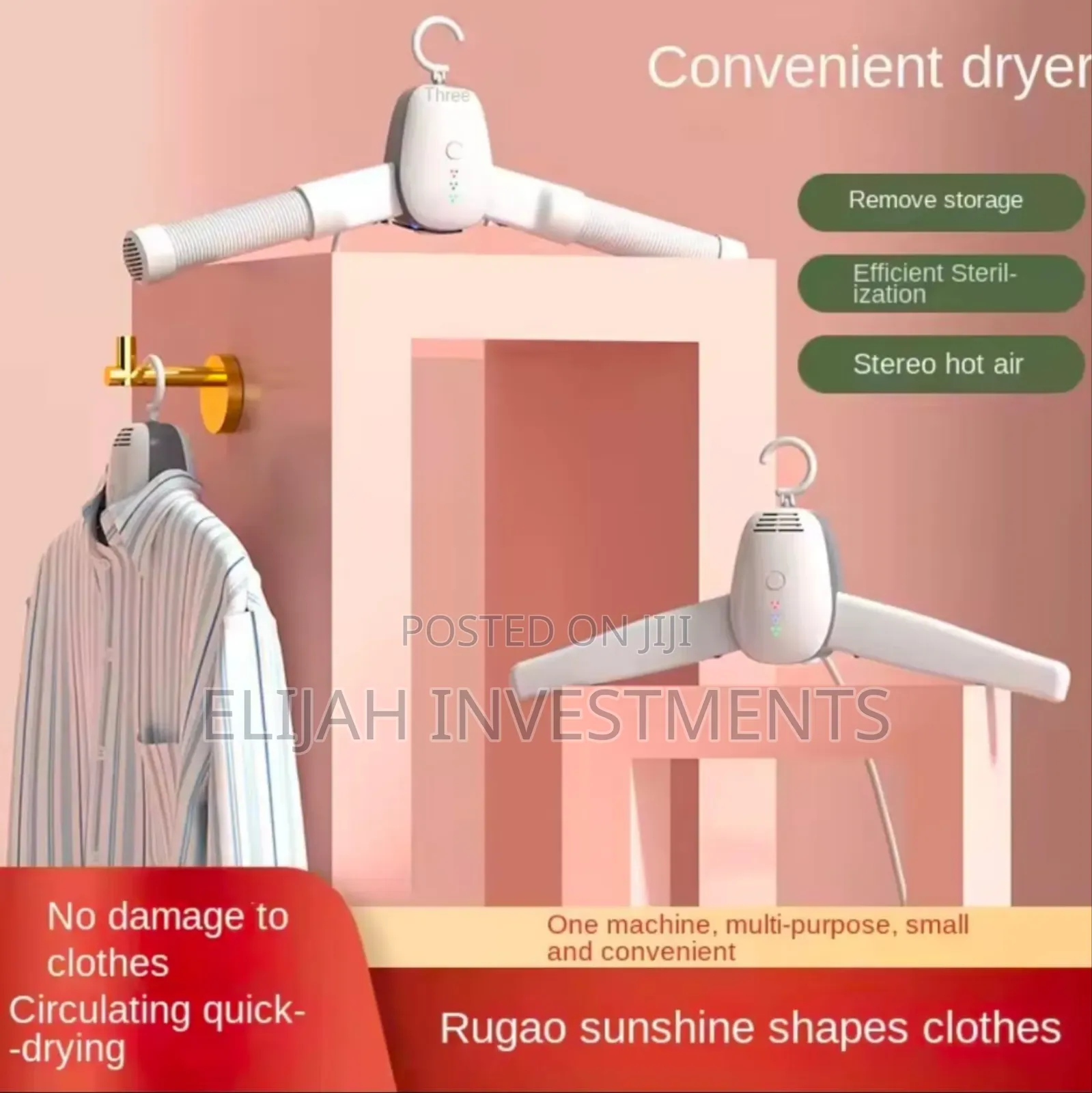 2-in-1 Portable Electric Clothes And Shoe Dryer Hanger