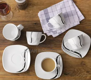 12piecea Veweet Fiona Porcelain Coffee Cups and Saucers.