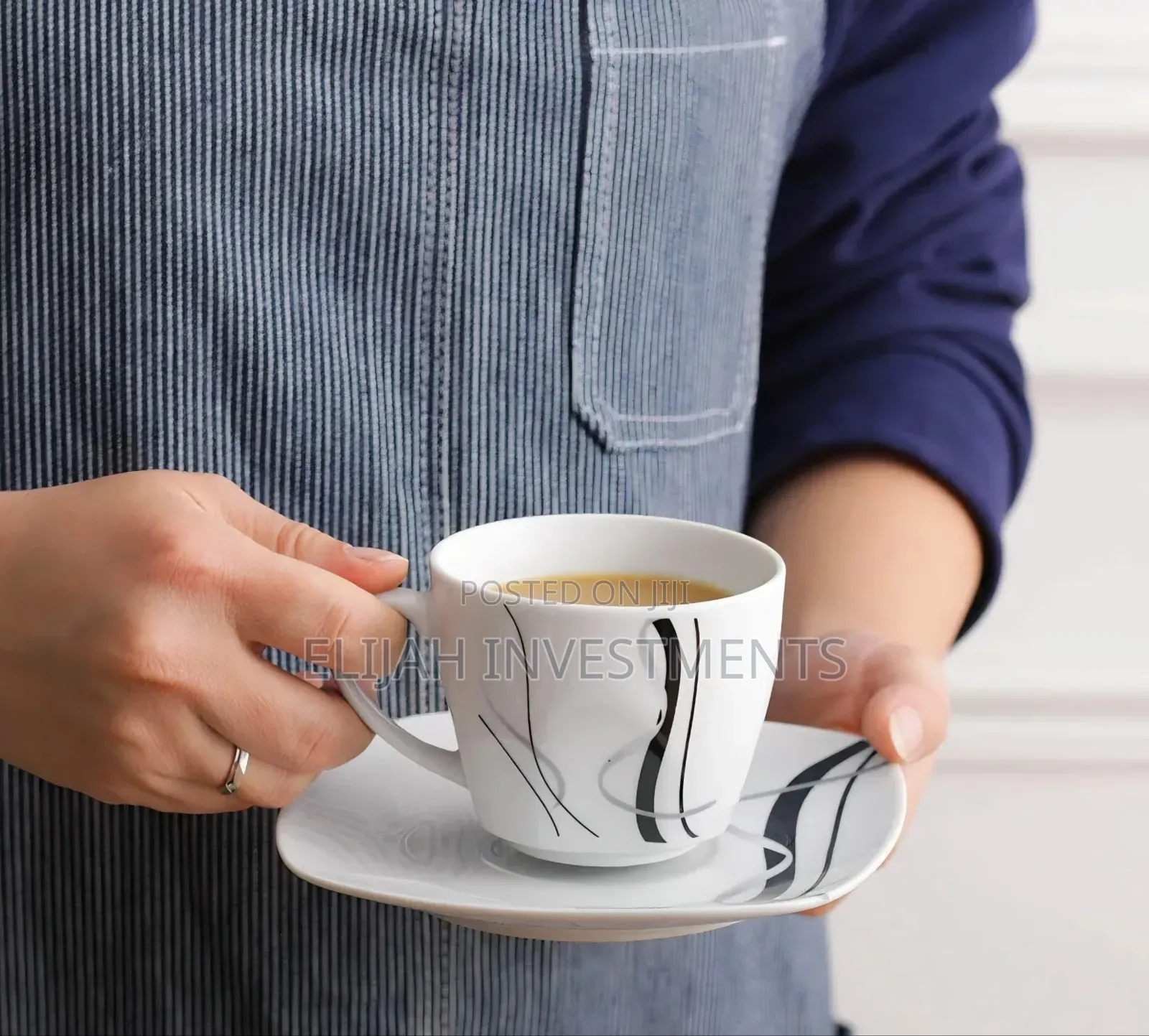 12piecea Veweet Fiona Porcelain Coffee Cups and Saucers.