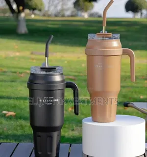 Insulated Travel Tumblers With Handles and Straw